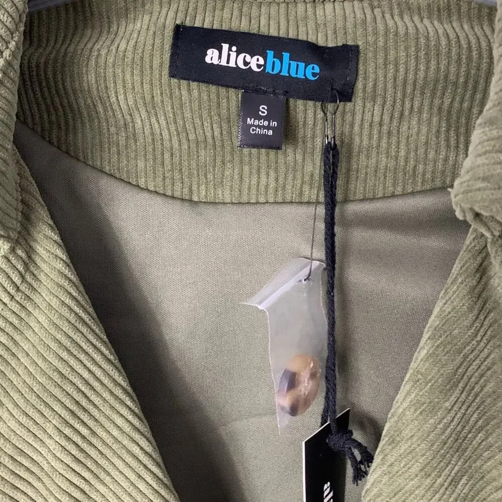 Alice Blue Corduroy Jacket/Blazer‎ Women's Size S NWT
